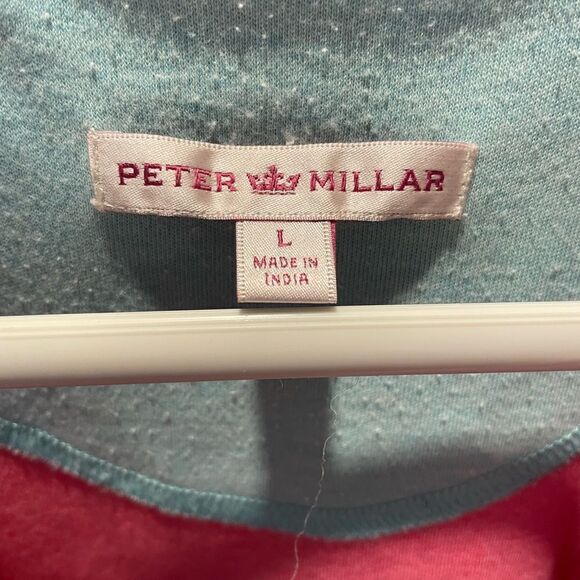 Peter Millar Womens 1/2 Zip Pullover Sweater Mock Neck Pink Cotton Blend Sz L - Picture 4 of 6